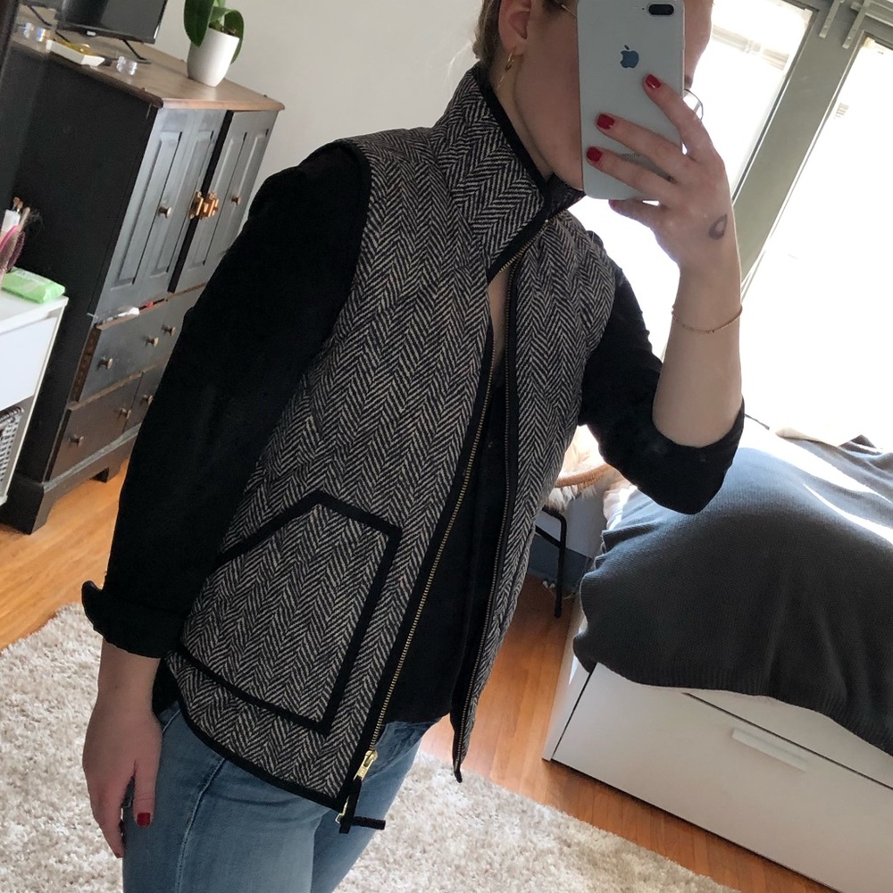 J.Crew herringbone vest - XXS LIKE NEW